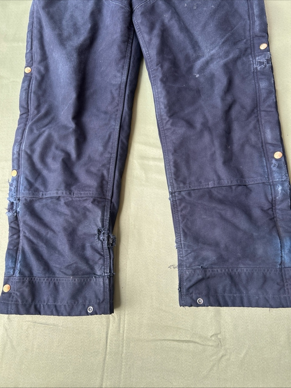 Carhartt Black Workwear Duck Bib Overalls with Zip Pockets - Picture 3 of 9